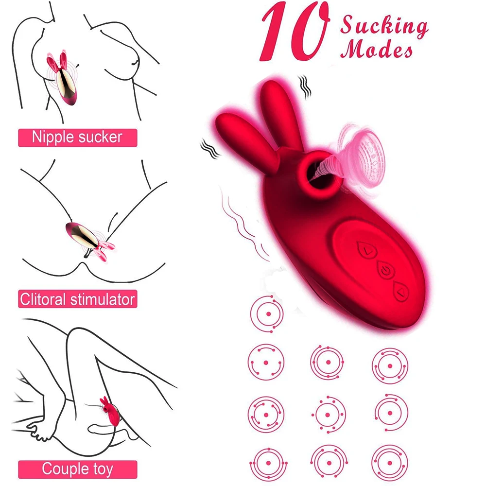 Králik G-spot Klitorálny Sania Vibrátor na klitoris bradavky stimulácia Nabíjateľná Silikónové Pošvy, Konečníka Bulík Lízanie hračky