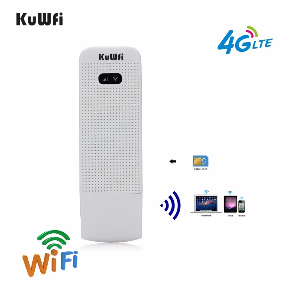 KuWFi 4G LTE Modem 3G/4G USB Dongle Mini Vrecko Mobile Wifi Hotspoty Odomknutá, Cestovanie, Auto-Wifi Router S Slot Karty Sim