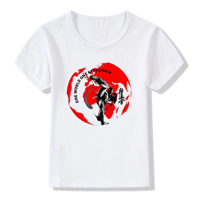 Kyokushin Karate Kanji a Symbol Dizajn detské T-shirt Chlapec a Dievča Bežné T košele, Deti Topy, Tričká Detské Oblečenie,ooo699
