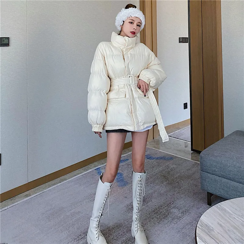 Kórejský Štýl, Voľné Strednej Dĺžky Vetrovka Kabát Pre Ženy Odbornej Temperament Vonkajšie Teplé Kabáty Farbou Zimné Oblečenie