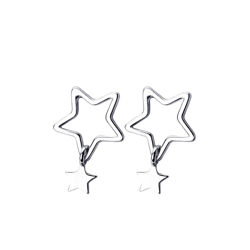 La Monada Stud Náušnice Pre Ženy, Striebro 925 Minimalistický Duté Star, Šarm, Jemné Ženy Náušnice Šperky Stud Náušnice 925 Silver