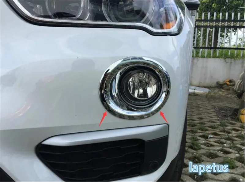 Lapetus Predné Hlavu Hmlové Svetlá Foglight Lampa Krúžok Dekorácie Rám, Kryt Trim 2 Ks vhodné Na BMW X1 F48 2016 2017 2018 2019 ABS