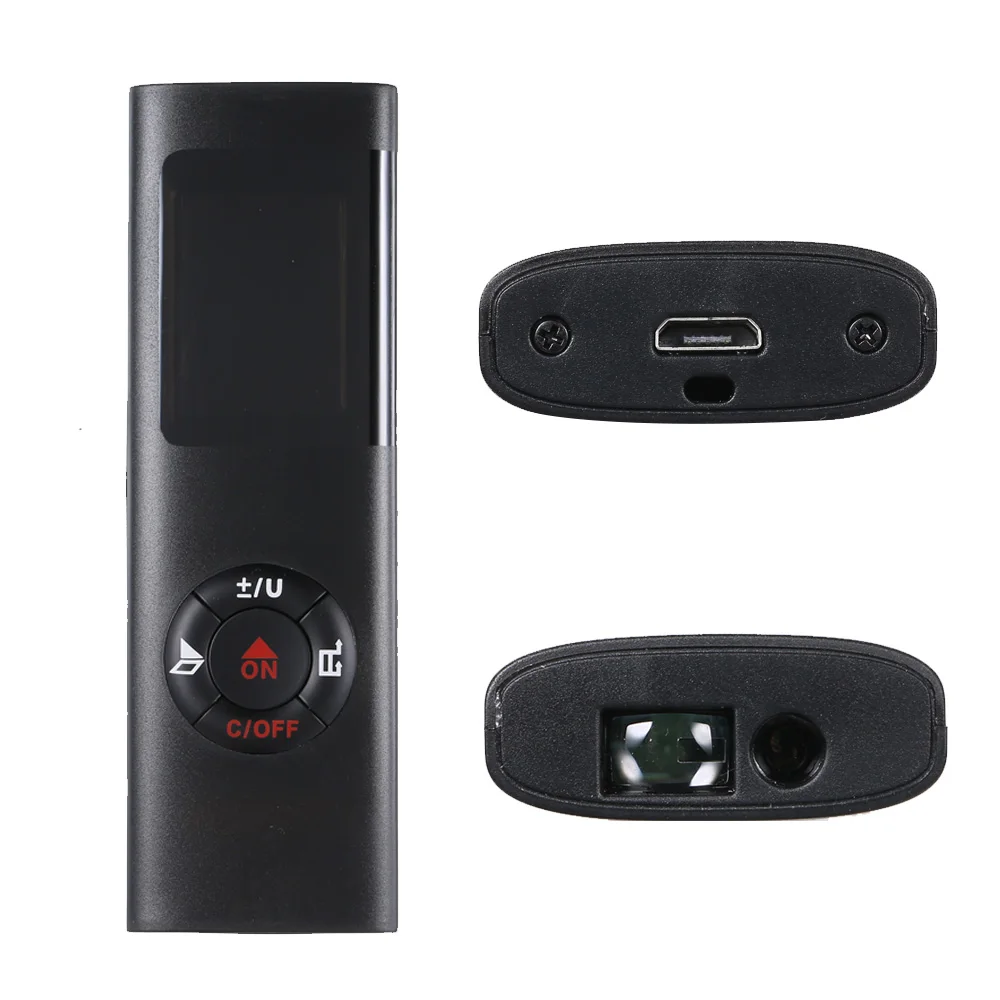Laserový merač vzdialenosti 40M Smart Digitálny Rozsah Prenosné USB Nabíjanie Diaľkomer Mini Ručné Meranie Vzdialenosti Meter
