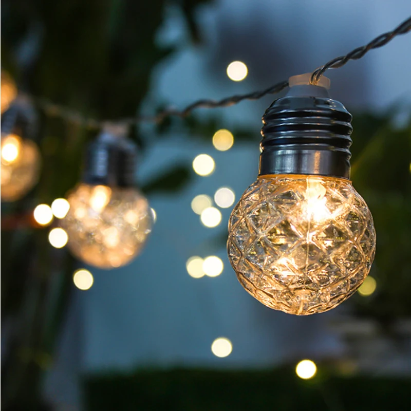 LED Solárne String Svetlá Vonkajšie Nepremokavé Solárna Lampa LED Reťazec Rozprávkových Svetiel Solárne Girlandy Záhrada Vianočné 3,8 M 10LEDS