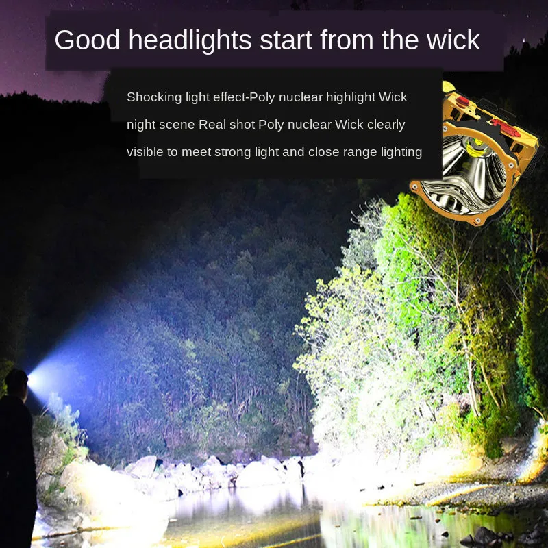 LED Svetlomet Vysokú svetelnú Dlhý Záber Nabíjateľná Nepremokavé Super Svetlé Noc LightMine Lampy Vonkajšie Domácnosti Baterka