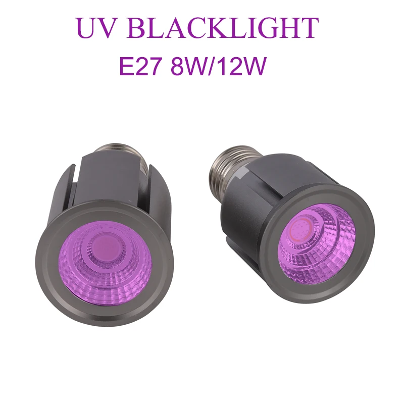 LED Čierne, E27 8W/12 Prenosné Blacklight pre Plagát, Umenie, Spálňa, pre Halloween a Blacklight Strany
