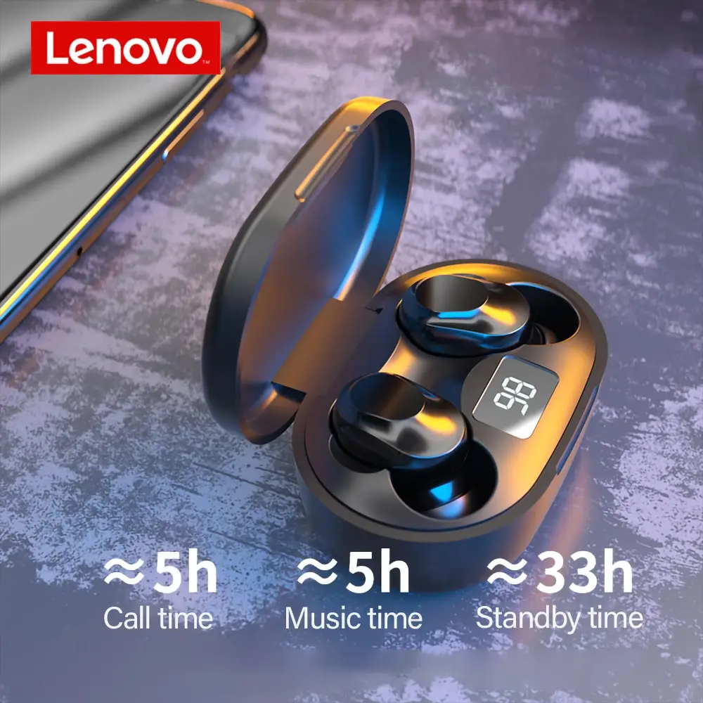 Lenovo XT91 TWS Bezdrôtové Slúchadlá nepremokavé Bluetooth 5.0 Slúchadlá Batéria 300mAh Inteligentné Hluku Pre IOS Android Telefónu QT81