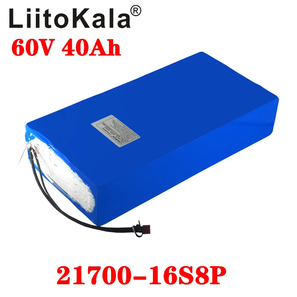 LiitoKala 60V 40ah elektrický skúter bateria 60V 40AH Elektrický Bicykel Lítiové Batérie, Skúter 60V 1000W klince batérie