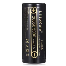 LiitoKala lii-50A 26650 5000mah lítiová batéria 3,7 V 5000mAh 26650 nabíjateľná batéria 26650-50A vhodné pre flashligh NOVÉ