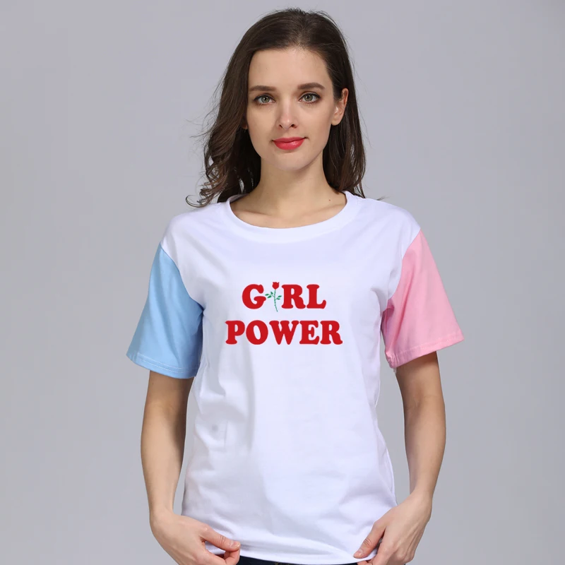 List tlač patchwork T Shirt Ženy, Nové T-shirts Ženy 2020 Jednoduché Najlepšími priateľmi Krátky Rukáv o-krku Topy