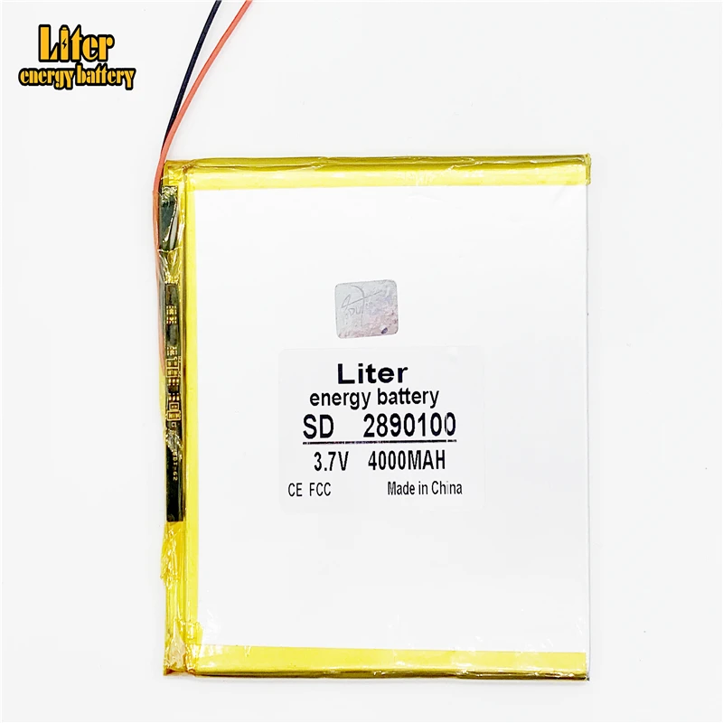 Liter energie batéria 3,7 V 4000mAH 2890100 3090100 (polymér lítium-iónové batérie), Li-ion batéria pre 7 palcový tablet pc 8 palcový 9