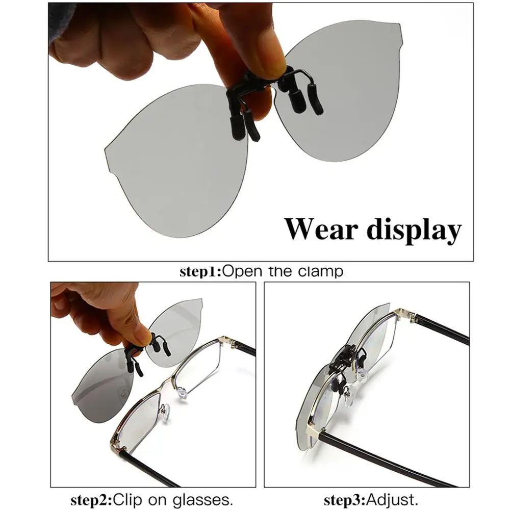 LongKeeper Polarizované Klip na Okuliare Muži, Ženy, Športové Okuliare Jazdy Klip-na Nočné Videnie Objektív Photochromic Okuliare UV400