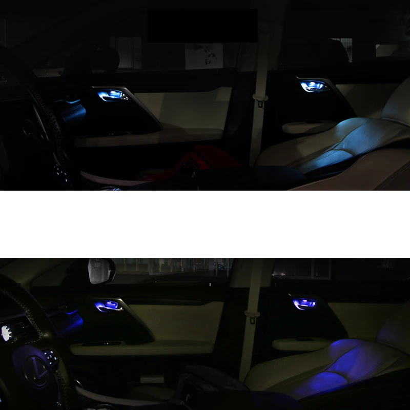 Lsrtw2017 pre Lexus Rx RX300 RX200t RX450h Auto Vnútorné Dvere Miska Atmosféru Svetlo Dekoratívne Interiérové Lišty Príslušenstvo