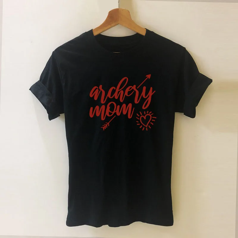 Lukostreľba Mama Harajuku T Shirt Funny T-shirt Ženy Oblečenie Bežné Krátky Rukáv Topy Tees Plus Veľkosť