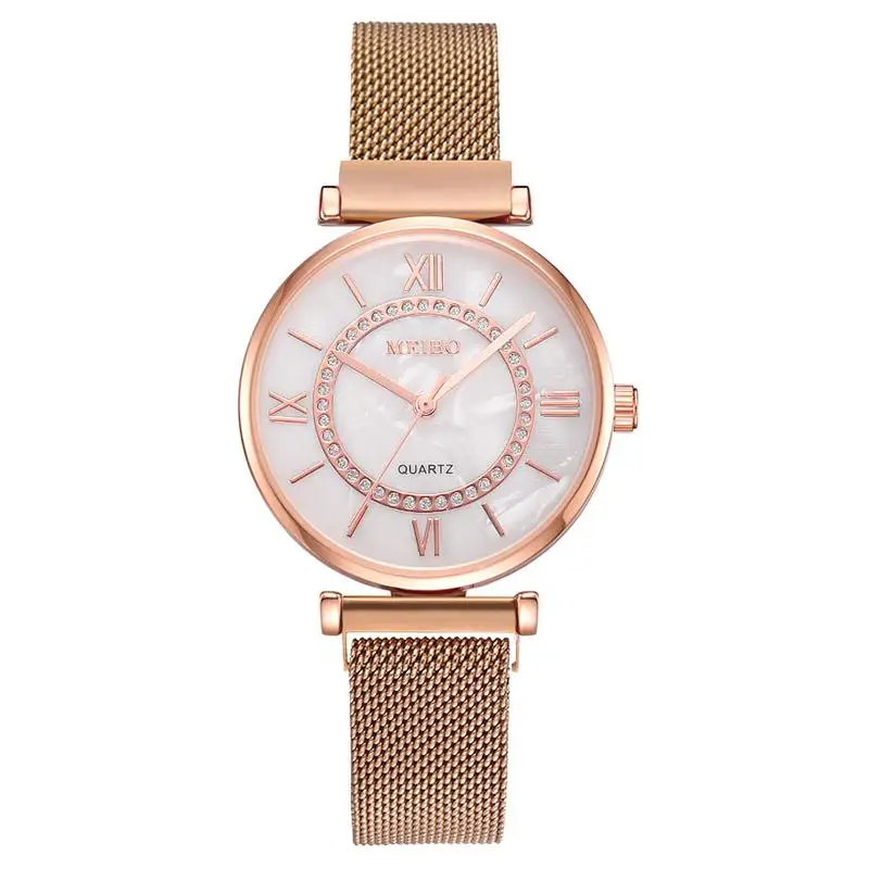 Luxusné 2020 ružové Zlato Náramok, Hodinky pre Ženy Hodinky Podiel Dámy Žena z Nehrdzavejúcej Ocele Magnet Náramkové hodinky Relogio Feminino