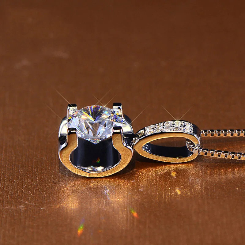 Luxusné 2ct Lab Diamond cz Prívesok 925 sterling silver Strany Svadobné Prívesok necalace pre ženy, Svadobné Šperky, Zásnubné