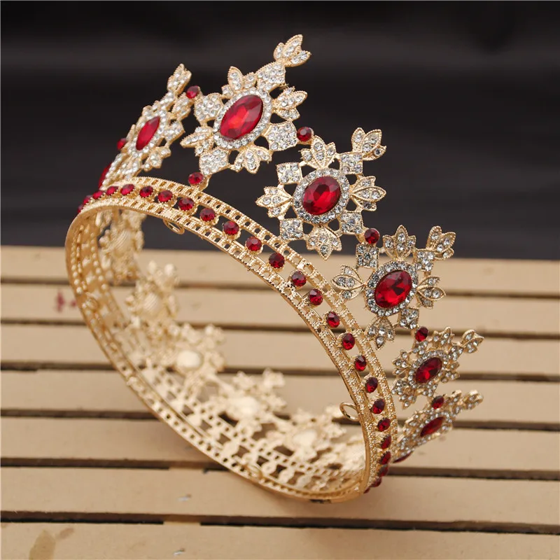 Luxusné Royal King Svadobné Koruny Nevesta tiaras a Koruny, Kráľovná Vlasy, Šperky Crystal Diadem Prom Headdress Hlavu accessorie Sprievod