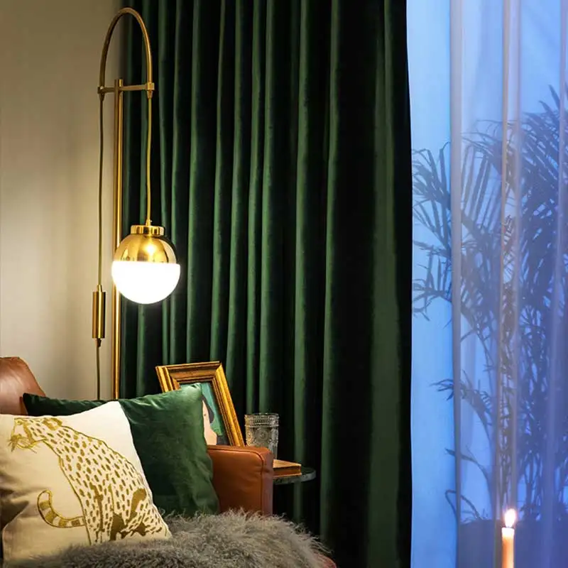 Luxusné Velvet Zatmenie Opony Pre Spálne, Obývacia Izba S Vysokou Tieňovanie Hrubý Záves Okna Severnej Európe Opony Domáce Dekorácie