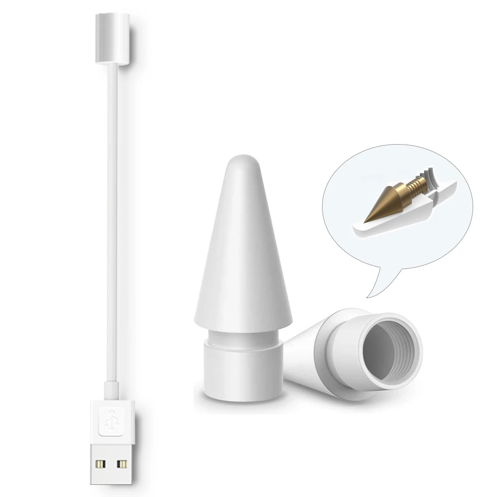 Magnetické Nabíjací USB Kábel 1 ks pre Peilinc Pero, pre Apple, Ceruzky Tip & Peilinc Stylus Nib 2 Ks