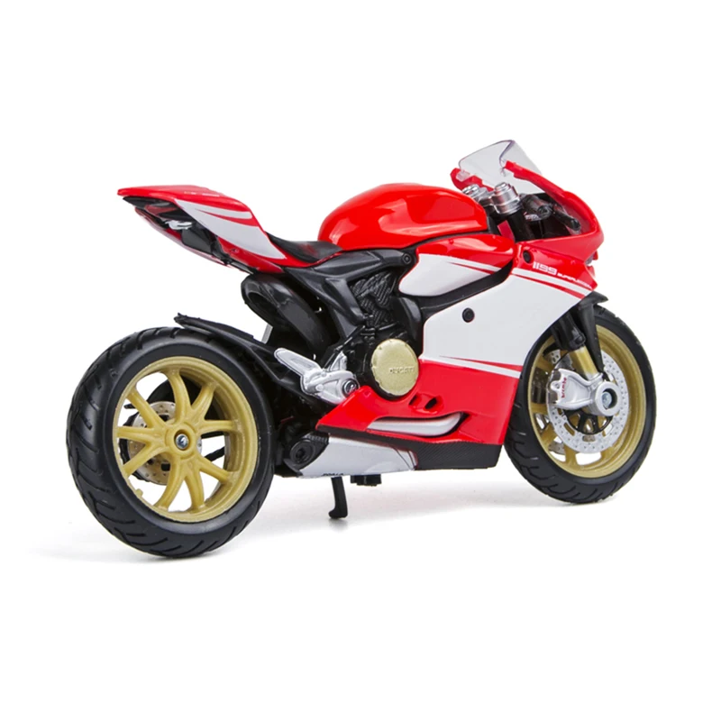 Maisto 1:18 Motocykel Modely Ducati 1199 Superleggera Red&White Diecast Moto Miniatúrne Závod Hračka Pre Darčeková Kolekcia