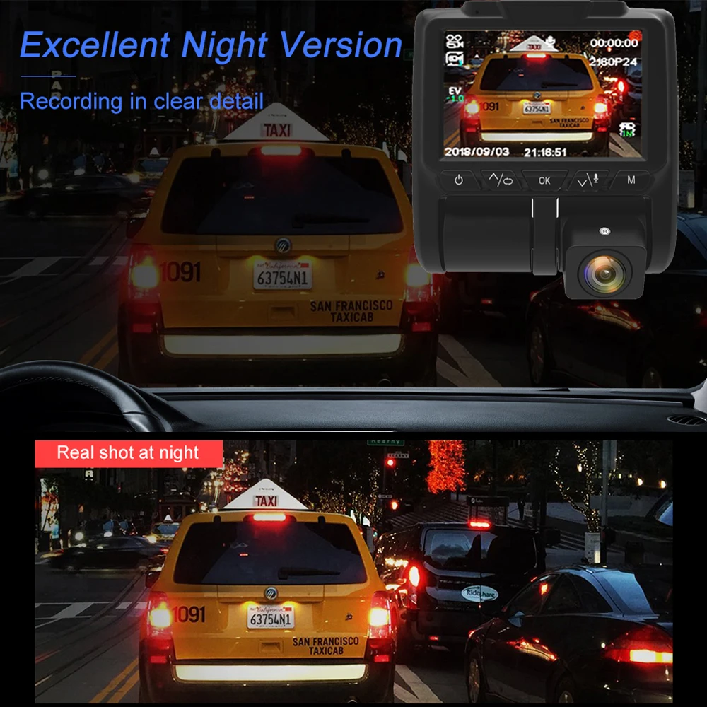 Maiyue star 4K 2160P+1080P auto DVR3 palcový ultra high definition duálny objektív sprint cam nočné videnie parkovanie monitorovanie nahrávač