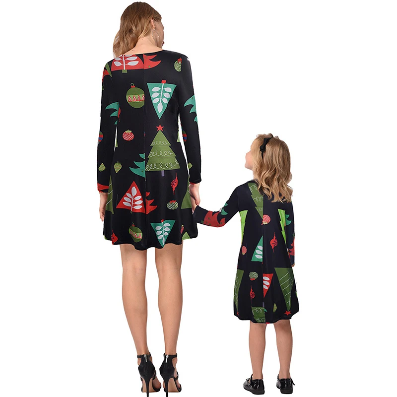 Mama a dcéra šaty Plné vianočné pjs 2019New Jeseň rodiny zodpovedajúce oblečenie zodpovedajúce vianočné pyžamo Šaty vianočné oblečenie