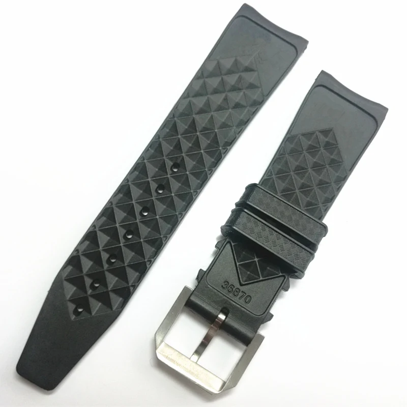MERJUST Značky 22mm Gumená Silikónové Watchband Čierna Modrá Sledovať Popruh Pre IWC PILOT PORTUGIESER IW323101