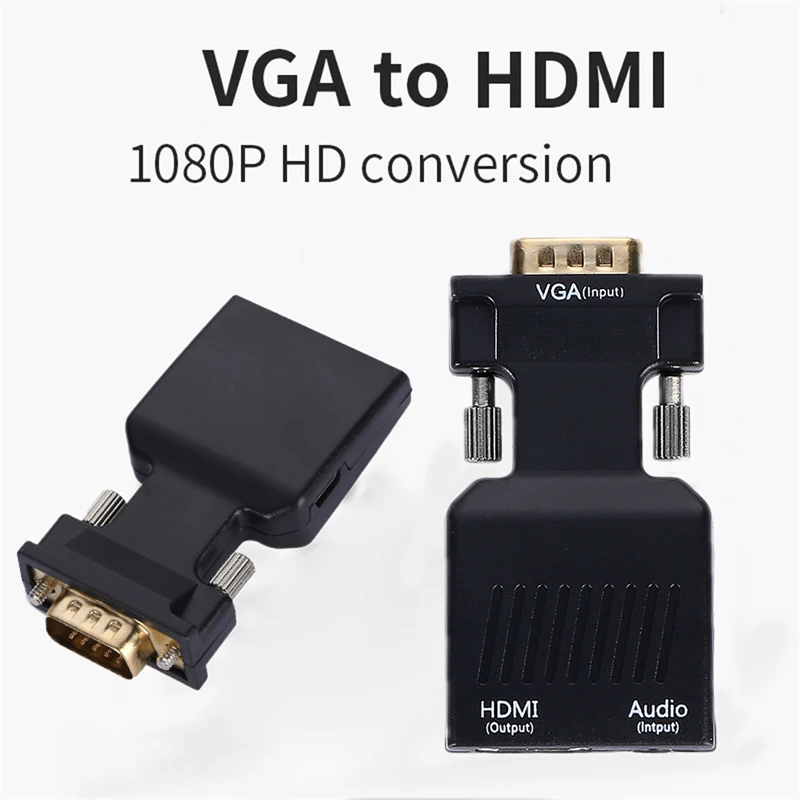 MEUYAG VGA HDMI Prevodník Adaptér 1080P VGA HDMI Adaptér Pre PC, Notebook, TV-Box a PS3 HDTV Video Audio Prevodník