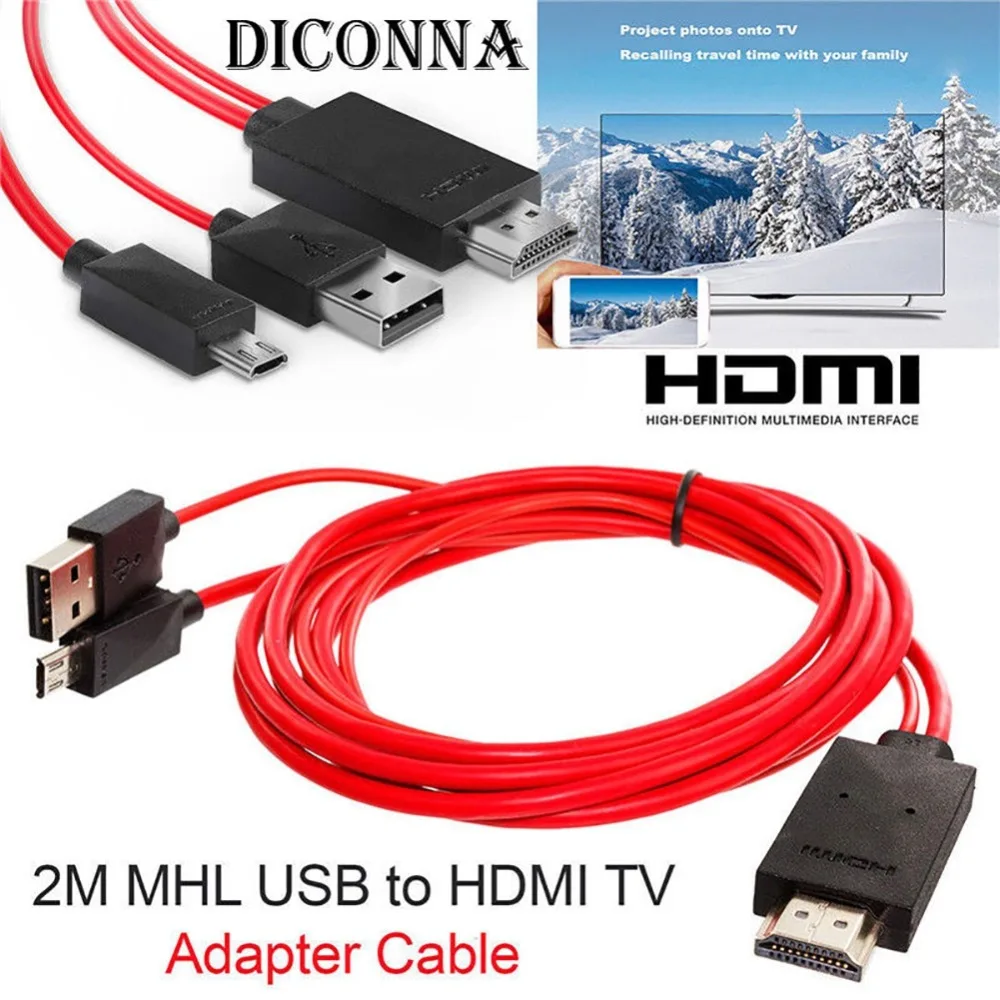 MHL konektor Micro USB-HDMI 1080P HD TV Video AV kábel Kábel Adaptéra 11 PIN pre Samsung S5 S4 pre Android Telefóny s Micro USB 2.0 Kábel Adaptéra