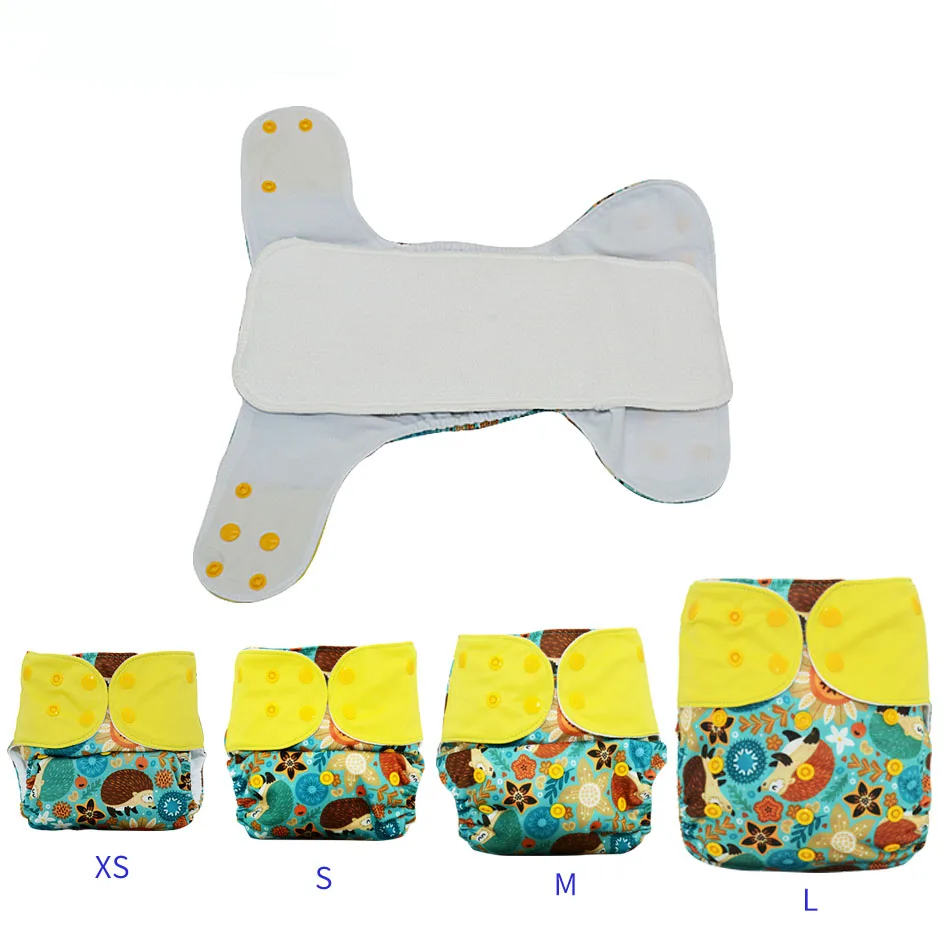 Miababy(4pcs/lot) OS Látkové Plienky Eco-friendly baby umývateľný tkaniny pokrytie Plienky Vložiť Nepremokavé Opakovane Nappy