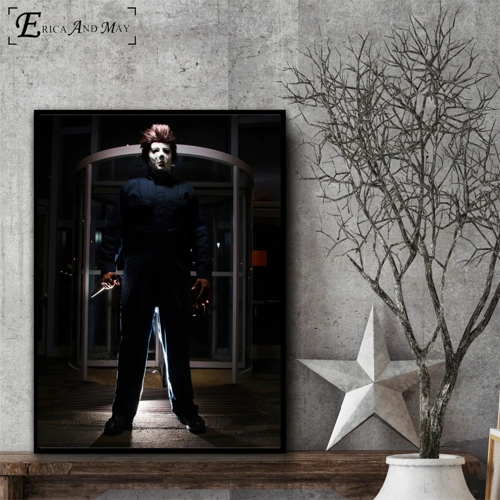 Michael Myers Halloween Horror Plagáty A Vytlačí Plátno Umenie, Maľovanie Obrazov Na Stenu Pre Obývacia Izba Dekorácie Domova