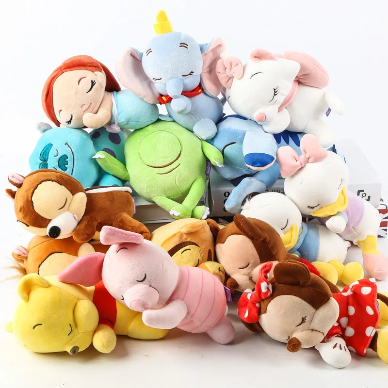 Mickey Mouse, Minnie Donald Duck, Plyšové Hračky Plyšová tiger, slon Dumbo mačka plyšová Veverička dieťa spí darček pre deti