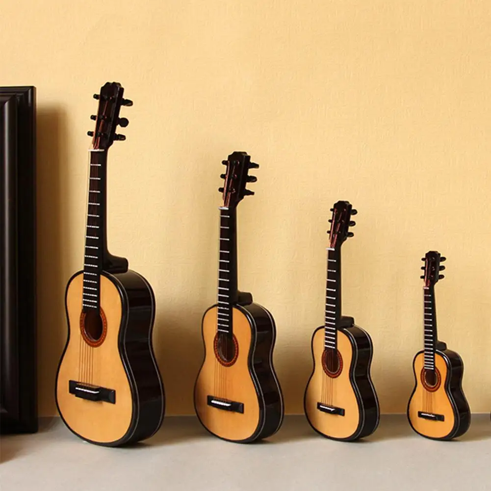 Mini Klasickú Gitaru Miniatúrne Gitara Model Drevený Mini Guitarra Displej Hudobný Nástroj Model Prípade Stojan