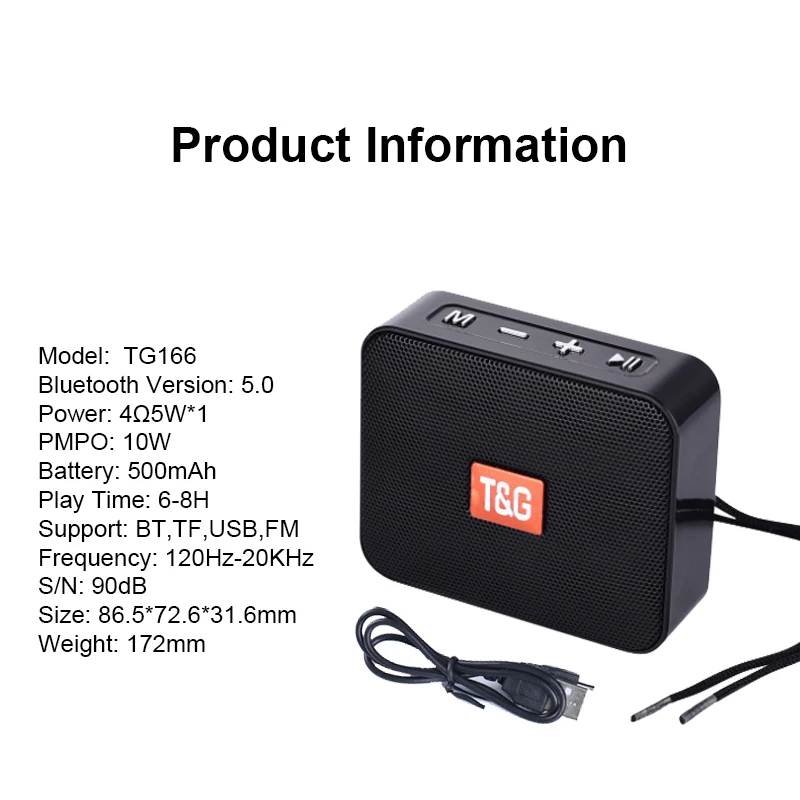 Mini Prenosný Bluetooth Reproduktor Malé Bezdrôtové Hudby Stĺpec Subwoofer, USB Reproduktory pre Telefóny s TF FM Rádio