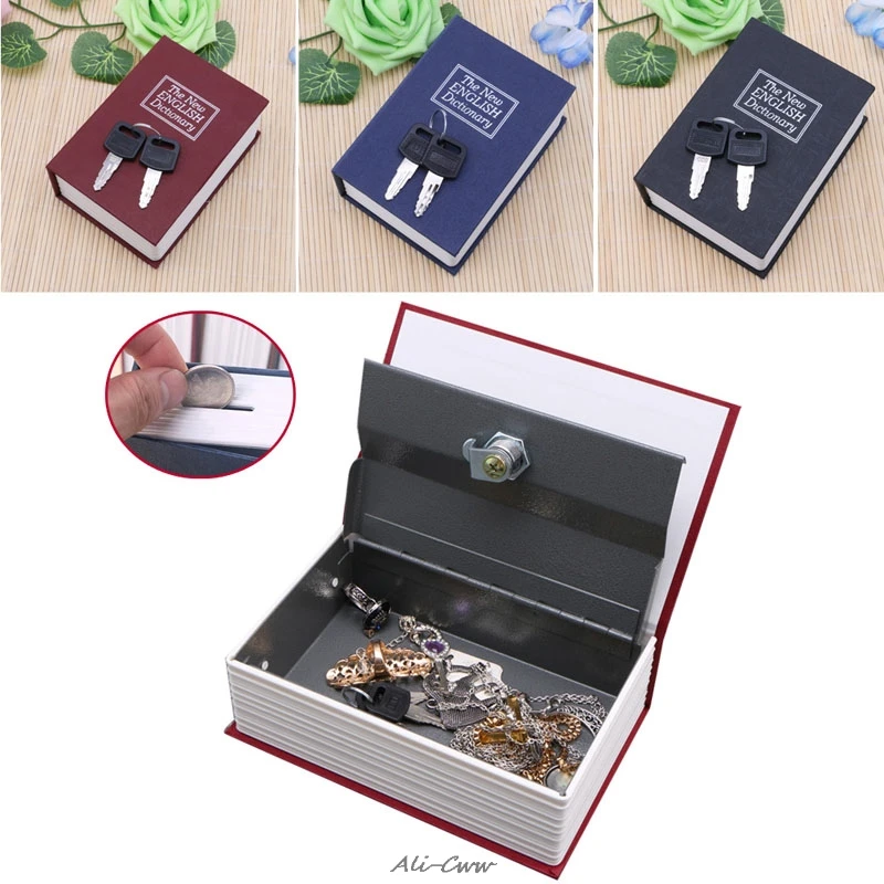 Mini Úložný Box Hotovosti, Šperky Tajnej Bezpečnosti Prípade, Slovník Kniha S Key Lock Šperky Locker Box Peňažné Bezpečné Boxy
