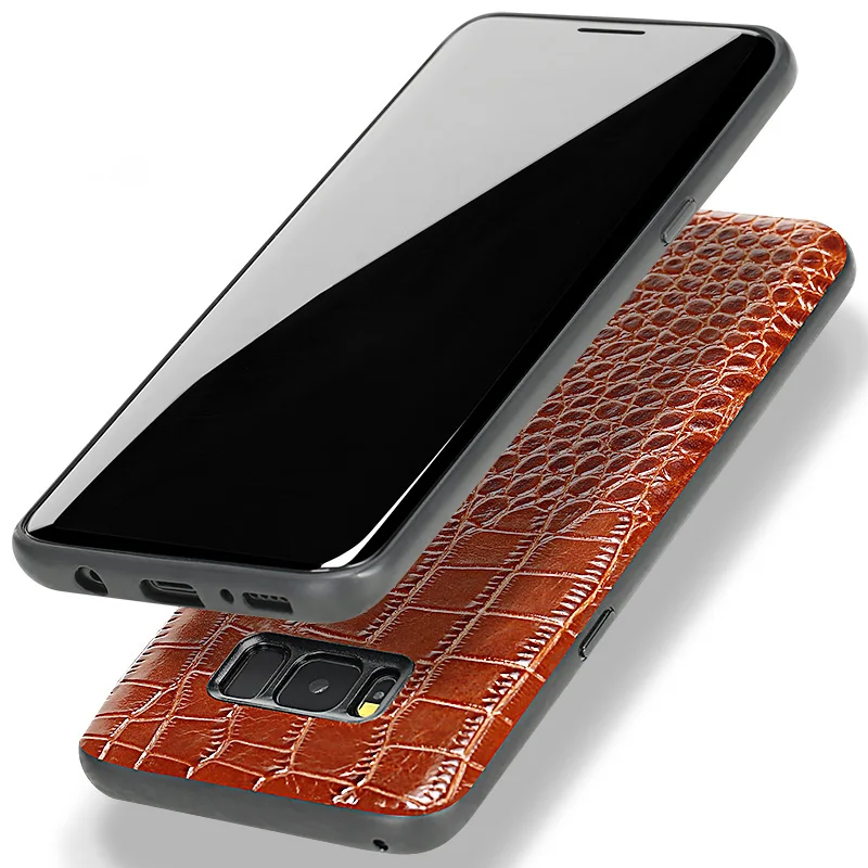 Mobilný telefón puzdro pre Samsung S8 krokodílej kože hore a dole textúru pre Samsung Poznámku 8 9 S9 S10 A5 7 8 j5 6 telefónu zadný kryt