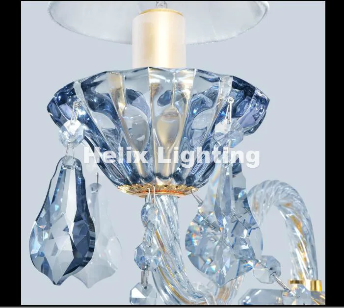 Moderný Európsky Modrá Farba K9 Crystal nástenné Svietidlo luxusné Spálne Posteli Stenu Sviečky E14 K9 crystal Stenu Scones AC Zaručená