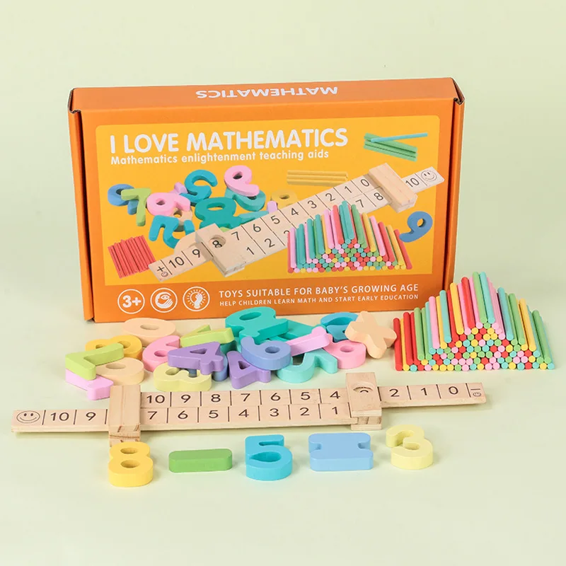 Montessori Vzdelávacích Drevené Hračky Dieťa 2 4 6 10 Ročný Dospievajúce Deti Hry, Chlapec, Dievča Dreva Matematika Aritmetický Číslo Stick Vzdelávania