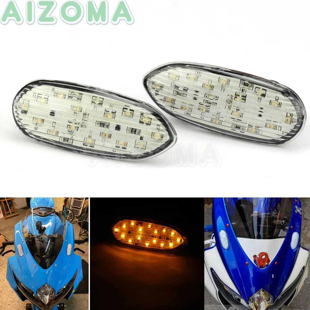 Motocykel LED Flush Mount smerovku Blinker Indikátor Flasher Svetlá Na Suzuki GSXR GSX-R 600 750 1000 2005-2016 2006 2008