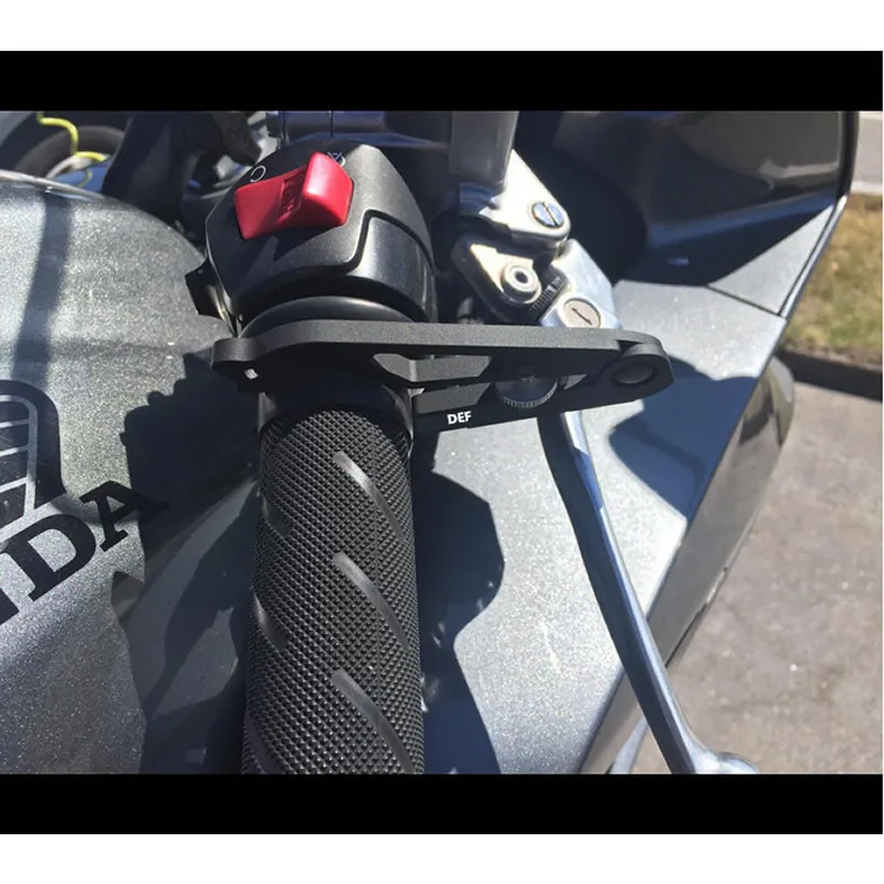 Motocykel Plyn Zámok Tempomat Svorka Tempomat Pomáhať Gumový Krúžok Hliníkové CNC Čierny Univerzálny