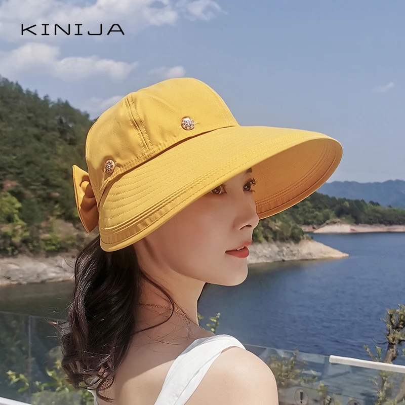 Multi-farebné letné skladacia dvoch na sebe slnko klobúk outdoor UV ochrany vetru široký Veľké okraj klobúka pláž cap Prázdne, aby Clonu klobúk