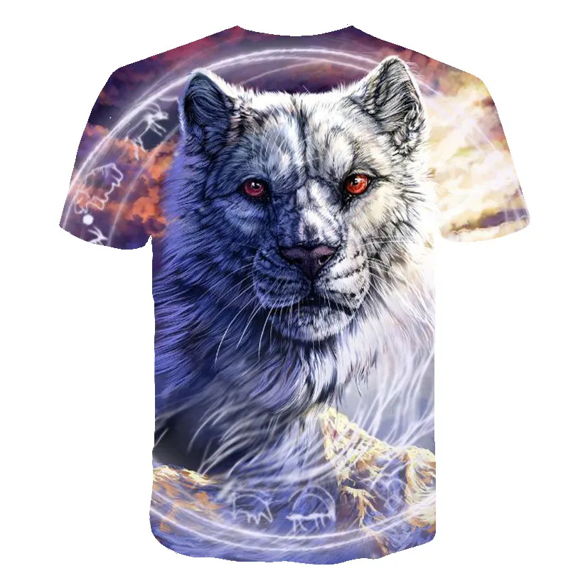 Muži s Krátkym Rukávom Letné Topy T Shirt 6XL 2019 Najnovšie Tričko Muž Fashion T-shirt Muž Wolf 3D Tlač Zvierat v Pohode Funny T-Shirt