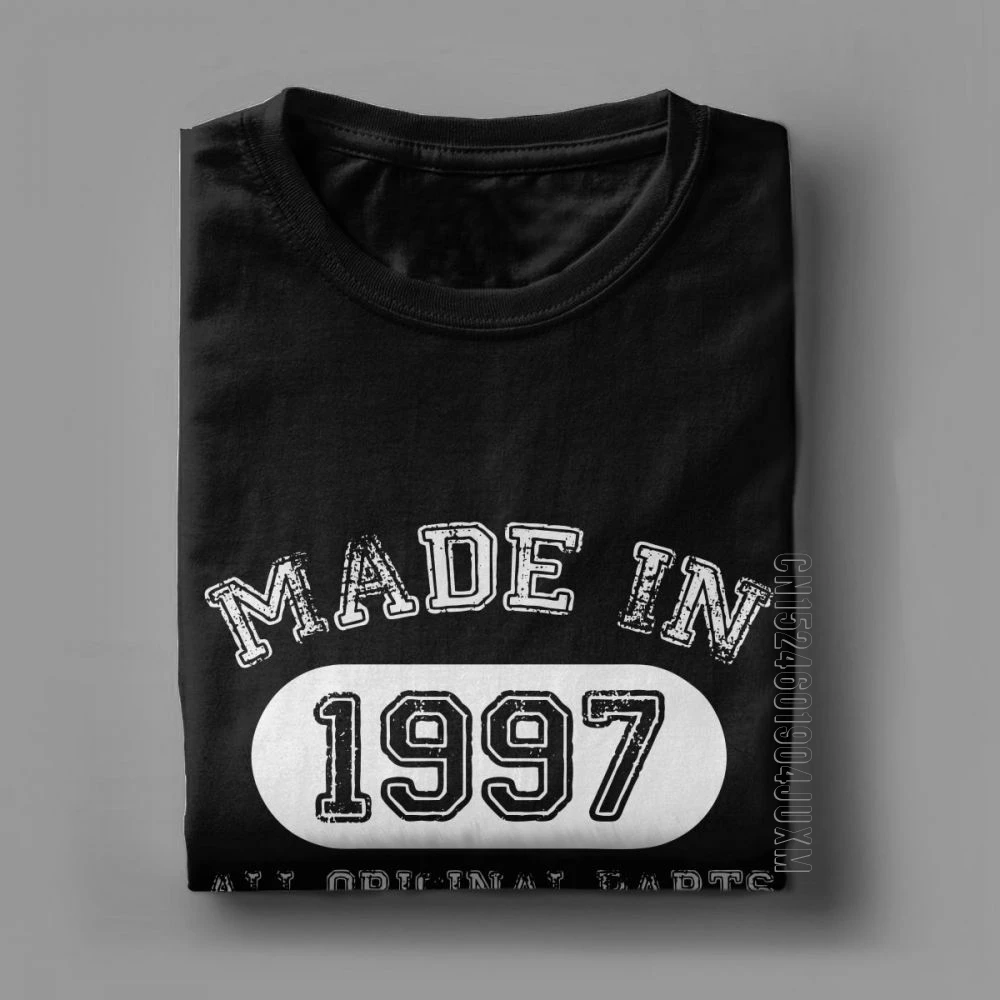 Muži Výročie Tričko Vyrobené V Roku 1997 Všetky Originálne Diely Happy Birthday T-Shirt Camiseta Krátky Rukáv Tees Oblečenie Bavlna