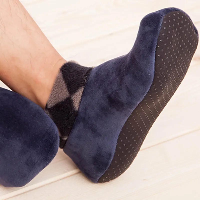 Muži Ženy Zahustiť Zime Teplé Ponožky Non Slip Vnútorné Podlahy Mäkká Bežné Papuče Pančuchový Tovar A66