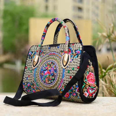 Móda Výšivky Multi-use Ženy taška!Všetky zápasom Ručné Kvetinový Embroideried Ramenný&Vintage Kabelky Kabelky Pre Dámy Bolsa