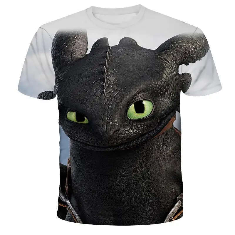 Módne detské letné T-shirt dragon tréner 3D deti T-shirt dievča 3D T-shirt cartoon T-shirt detské oblečenie