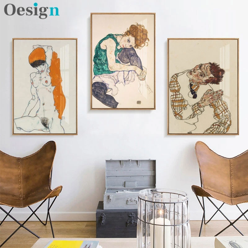 Na Logicians Olej Maľovanie na Stenu decor plátno maliarske umenie vytlačiť Plátno Tlačiť Wall Art Egon Schiele Multi Style for home decor