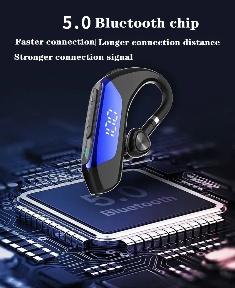 Najnovšie Bluetooth Headset 5.0 Slúchadlo Handsfree Slúchadlá, LED Displej 9D Stereo Slúchadlá Slúchadlo Pre iPhone xiao