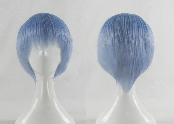 NEON GENESIS EVANGELION EVA Ayanami Rei Cosplay Parochne Vysokej teploty Vlákna Syntetické Vlasy Krátke Modré Vlasy S voľným vlasy čisté
