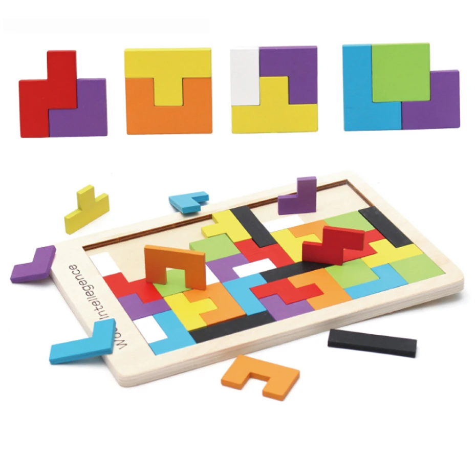 New Horúce Predaj Dreva Tetris, Puzzle, Hračky Pre Deti Duševný Rozvoj Vzdelávacie Hračky Pre Deti, Najlepšie Vianočné Darčeky